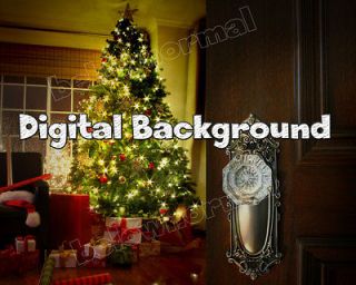 Door Digital Background PSD 8x10 10x8 Great for Christmas Cards xmas