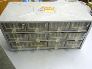 Vintage small parts storage cabinet Haz Bin Jr. 12 drawer metal Akron