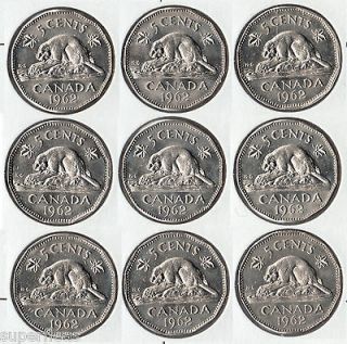 Brilliant Uncirculated Canadian Beaver Nickels   Best of the mint roll