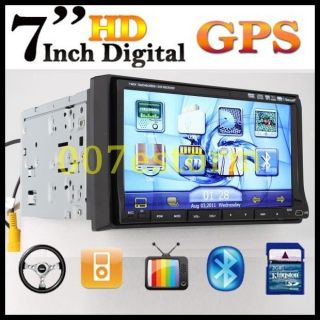 HD LCD Touch Screen 7 Car DVD CD AM/FM Player Deck GPS Navi Radio