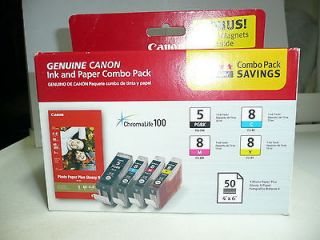 Canon Ink Combo Pack 5PGBK(PGI 5BK) 8C(CLI 8C) 8M(CLI 8M) 8Y(CLI