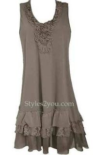 Clothing Antique Shirt Dress Blck, Brwn, Carmel, Gray, Green #62327