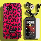 Case+Car Charger+Screen Protector for HTC Rezound D Snap On Verizon