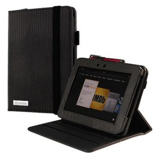 Black Leather 360 Degree Swivel Case For  Kindle Fire HD 8.9inch