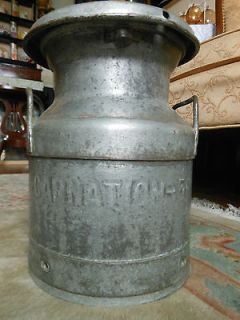 Antique Carnation Steel Cream Can