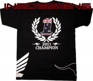 Casey Stoner inspired tshirt MOTO GP WORLD CHAMPION # 1 ALL SIZES
