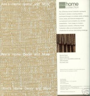 JCP Home Collection Highland Tweed Soft Linen Tan Flip Over Curtain
