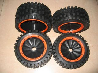 CLOSED WHEELS by MadMax with KNOBBY TIRE FIT HPI KM BAJA 5B RC CARS