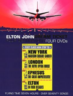 Elton John DVD Lot Dream Ticket Four Destination DVD Set Live & One