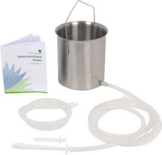 Stainless Steel Enema Kit with Medical Grade Silicone Tubing and