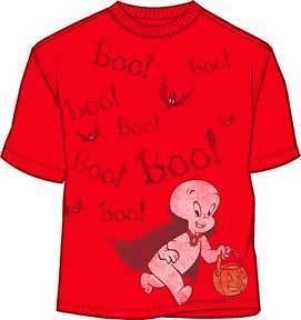 CASPER Ghost T Shirt Tee ME NEW  Boo  RED (YOUTH S)