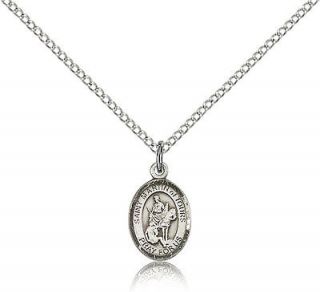 Sterling Silver St. Martin of Tours 1/2 Patron Saint Medal Necklace