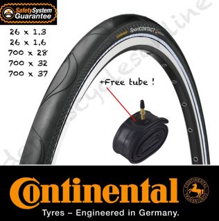 Continental Sport Contact Cycle / Bike Tyre +Inner Tube