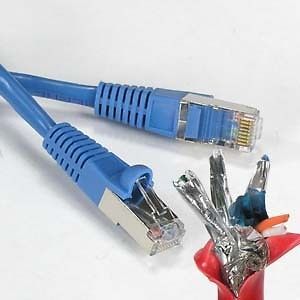 200ft 23 AWG CAT6 e blue Network Shielded Cable 550MHz 100% Copper