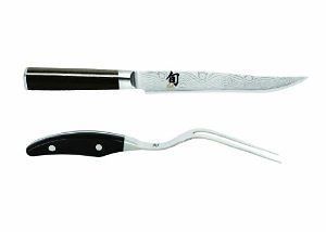 DMS282  Exclusive 2 Piece Carving Knife Set with Curved Fork