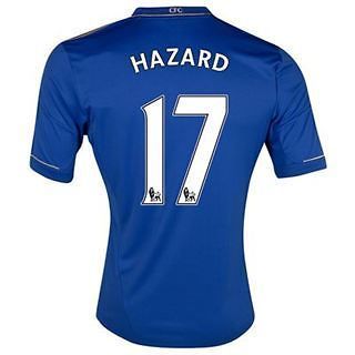 Mens Chelsea FC Authentic Home Jersey Shirt 2012 2013   Hazzard #17