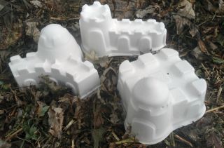 small castle molds. Great for all types of castingplaster concrete