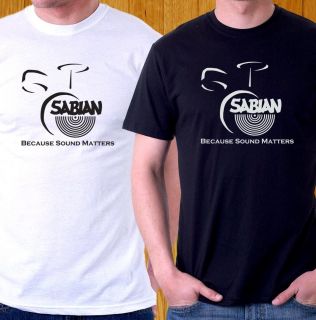 NEW T SHIRT SABIAN CYMBAL DRUM TEE SOUND DRUMS S TO 3XL