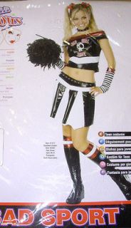 Bad Sport Black White Red Cheerleader Dress Costume Teen 2 6 NIP