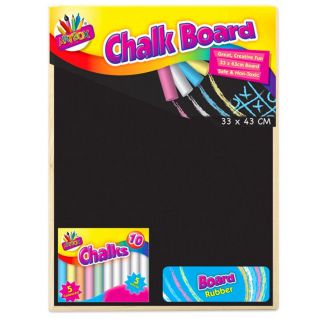 A3 Large Chalk Black Board Blackboard Dry Wipe Drywipe Erase Chalk