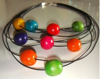 MASSIVE WOODEN NECKLACES 18mm BEADS