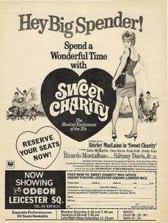 Original Magazine Advert Sweet Charity Shirley MacLaine Sammy Davis Jr