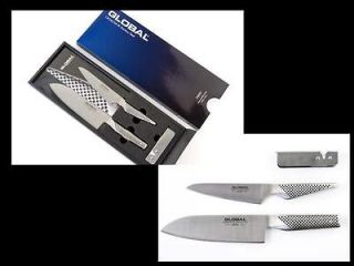 Global 3 Piece Kitchen Knife Set GST 46/NEW/ G 4,GS 3＆Sharpener