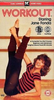 WORKOUT STARRING JANE FONDA VHS VIDEOTAPE