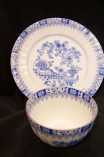 BLAU CHINA BAVARIA, ANTIQUE, MARKED, LUNCHEON PLATE, CUP PORCELAIN