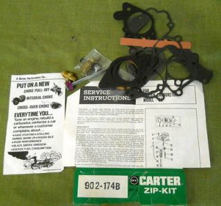 NOS Carter Zip Kit BB Carburetor Rebuild Carb Kit 902 174B Chrysler