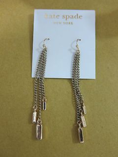 Spade Simple Tassel Chain Fashion Jewelry Earrings  gold