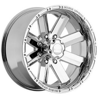 20x10 Chrome Incubus Recoil Wheels 5x5.5  25 Lifted CHEVROLET TRACKER