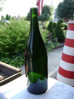 HUGE 18 INCH GREEN LIQUOR GLASS WINE BOTTLE DECOR (B255)