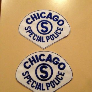 Chicago Special Police Vintage Embroidered Patch Set Of Two