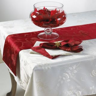 Royal De Noël Holiday Jacquard Tablecloth 70 Square   2 Colors Avail