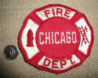 Vintage Trucker cap PATCH Prom o CHICAGO FIRE DEPT LADDER HY DRANT