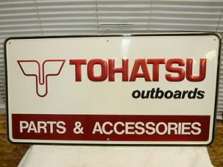 TOHATSU OUTBOARD MOTOR DEALERSHIP AND AUTHORIZED SERVICE METAL SIGN 36