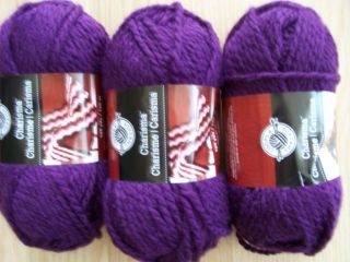Loops & Threads Charisma bulky yarn, Dark Purple, lot of 3