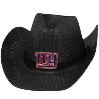 New York Giants Straw Cowboy Hat   Black