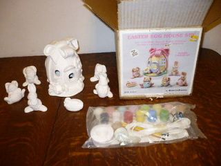 California Creations EASTER EGG HOUSE ++ unpainted YOU PAINT ceramic