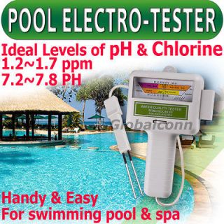 New Swimming Pool Water pH & Cl2 Chlorine Level Tester spa water