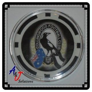 Collingwood Magpies AFL Poker Chip Card Guard Protector