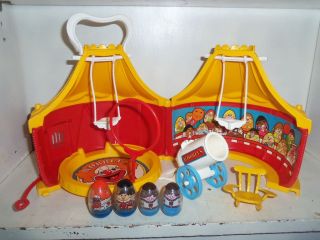 1977 Hasbro Weeble Wobble Circus Tent & Pieces~ People Cannon