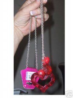 ICING by Claires silver chain Heart Bauble necklace  