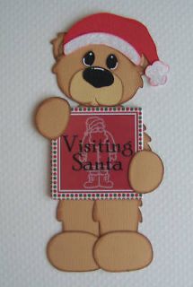 Visiting Santa bear scrapbook paper piecing