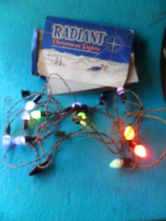 Vintage RADIANT Christmas Lights 2 Strands of 7 Each with Box