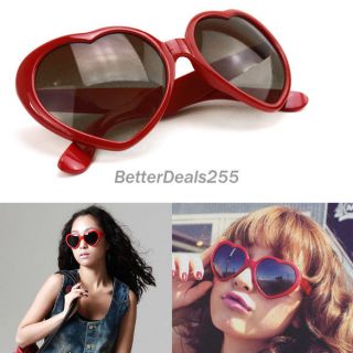 Love Cute Heart Shape Unisex Sunglasses Party Glasses Fashion Funny