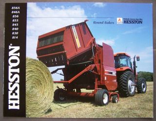 Hesston Models 814   856A Round Balers Dealer Sales Brochure   1999