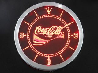 nc0100 r Coca Cola Classic Logo Neon Sign LED Clock