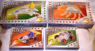 Childrens Metal Kits Build Your Own Dinosaur,Fight er Plane,Racer,Je